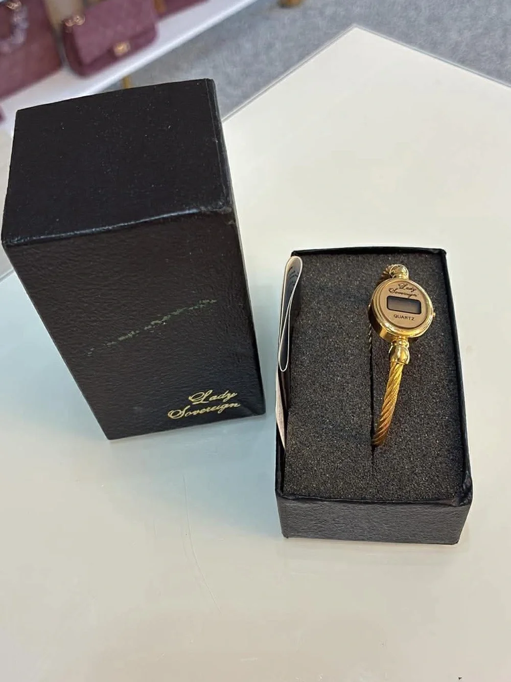Lady Sovereign Gold-Tone Quartz Bracelet Watch